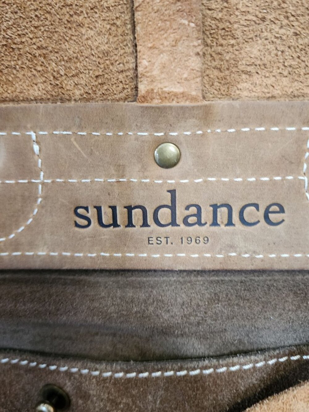 Suede Sundance mailbag vintage leather satchel unisex large bag with two handles - Picture 4 of 11